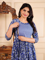 PIROKI Printed Pure Cotton Anarkali Kurta for