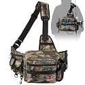 Piscifun Sling Fishing Tackle Bag，Outdoor Fishing Storage Pack，Water-Resistant Fishing Bag Cross Body Sling Bag Camouflage