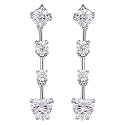 Pissara 925 Sterling Silver Cubic Zirconia Earrings