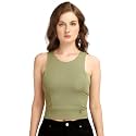 Pista Pure Cotton Blend Solid Regular Top