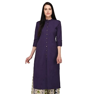 Pistaas Womens Cotton Regular Fit Casual Kurta