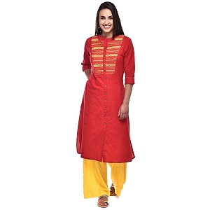 pistaa39s women39s cotton flex cotton regular kurta set