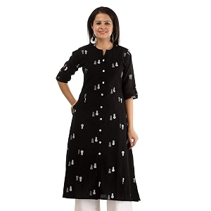 Pistaas Womens Cotton Relaxed Fit Straight Printed
