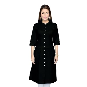 Pistaas Womens Cotton Regular Fit Casual Kurta