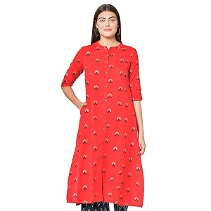 Pistaas Womens Cotton Relaxed Fit Straight Printed