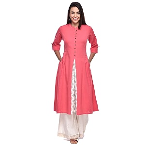 Pistaas Womens Cotton Relaxed Fit A Line