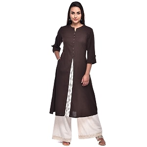 Pistaas Womens Cotton Relaxed Fit A Line