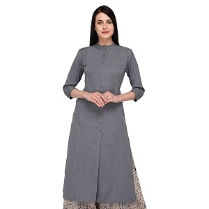 Pistaas Womens Cotton Regular Fit Casual Kurta