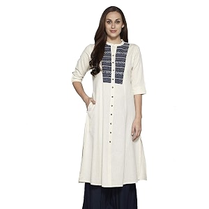 Pistaas Womens Cotton Relaxed Fit A Line