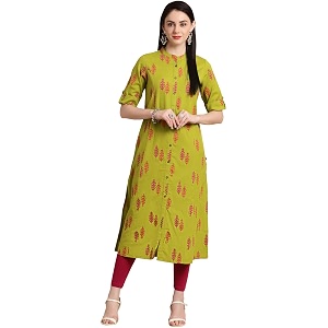 Pistaas Womens Cotton Relaxed Fit Straight Printed