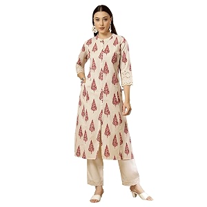 Pistaas Womens Cotton Regular Fit A Line