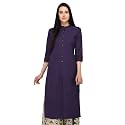 Pistaa39s Women39s Cotton Regular Fit Casual Kurta