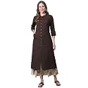 Pistaa's Women's Cotton Solid Readymade Salwar Suit Set