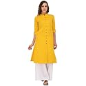 Pistaa39s Women39s Cotton Regular Fit Casual Kurta