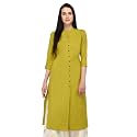 Pistaa39s Women39s Cotton Regular Fit Casual Kurta