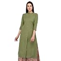 Pistaa39s Women39s Cotton Regular Fit Casual Kurta