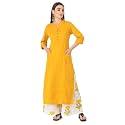 Pistaa39s Women39s Regular Fit Cotton Solid Kurta