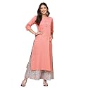 Pistaa39s Women39s Regular Fit Cotton Solid Kurta
