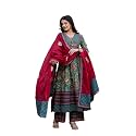 Pistaa39s Women39s Pure Cotton Anarkali Floral Printed