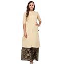 Pistaa39s Women39s Cotton Regular Fit Casual Kurta