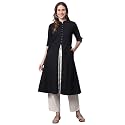 Pistaa39s Women39s Cotton Regular Fit Casual Kurta