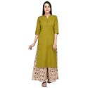 Pistaa39s Women39s Regular Fit Cotton Solid Kurta