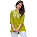 Pistaa39s Women39s Cotton Relaxed Fit Short Kurti