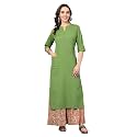 Pistaa39s Women39s Regular Fit Cotton Solid Kurta