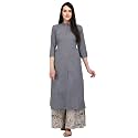 Pistaa's Women's Cotton Solid Readymade Salwar Suit Set