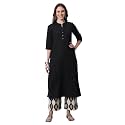 Pistaa39s Women39s Regular Fit Cotton Solid Kurta