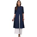 Pistaa39s Women39s Cotton Regular Fit Casual Kurta
