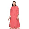 Pistaa39s Women39s Cotton Regular Fit Casual Kurta