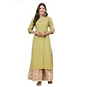 Pistaa39s Women39s Regular Fit Cotton Solid Kurta