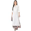 Pistaa39s Women39s Regular Fit Cotton Solid Kurta