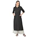 Pistaa39s Women39s Regular Fit Cotton Solid Kurta