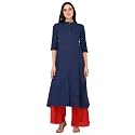Pistaa39s Women39s Cotton Regular Fit Casual Kurta