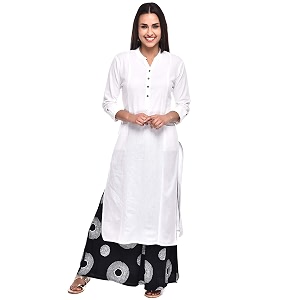 Pistaas Women Cotton Flex Regular Kurta With