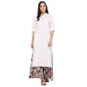 Pistaa39s Women Cotton Flex Regular Kurta With