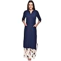 Pistaa39s Women Cotton Flex Regular Kurta With
