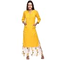 Pistaa39s Women Cotton Flex Regular Kurta With