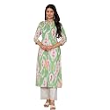 Pistaa39s Womens Floral Print A-Line Kurta with