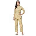 Pistaa39s Women Summery Floral Cotton Co-ord Set