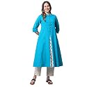 Pistaa39s Women39s Cotton Regular Fit Casual Kurta