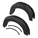 PIT66 Fender Flares Compatible with Ford F150 Styleside with 67.0"/78.8"/97.4" bed length models 2009-2014 (Do not fit Platinum and Raptor models) 4PCS Black Pocket Rivet Style Textured