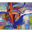 Pitaara Box Abstraction Art D1 | Peel &amp; Stick Vinyl Wall Sticker for Bedroom &amp; Living Room | 28 x 24 inch (71 x 61 cms)