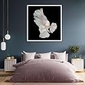 Pitaara Box Betta Big Ear | Canvas Painting for Bedroom &amp; Living Room | White Frame | 24 x 25 inch (61 x 64 cms)