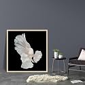 Pitaara Box Betta Big Ear | Canvas Painting for Bedroom &amp; Living Room | Natural Brown Frame | 26.6 x 27.7 inch (68 x 70 cms)
