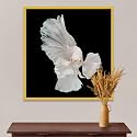 Pitaara Box Betta Big Ear | Canvas Painting for Bedroom &amp; Living Room | Golden Frame | 24 x 25 inch (61 x 64 cms)