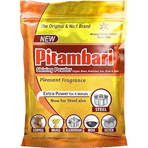 pitambari shining powder - 200g  for 6 types of metals pack of 1