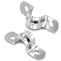Piutouyar 50 Pack 12mm Two Hole Strap U Bracket, 1/2 Inch